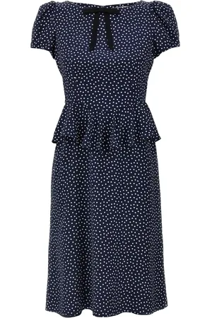 Alessandra Rich Vestido midi con estampado de lunares