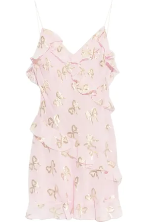 LOVESHACKFANCY Vestido Lomina de seda