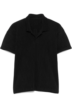 Issey Miyake Polo con detalles plisados