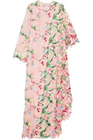 JEAN-LOUIS SABAJI Abaya con bordado floral