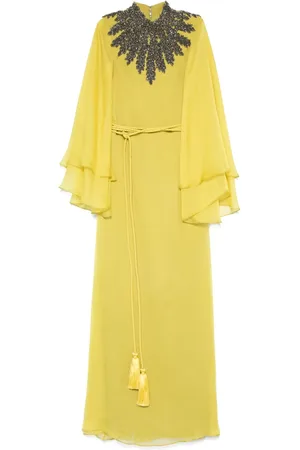JEAN-LOUIS SABAJI Vestido largo con apliques