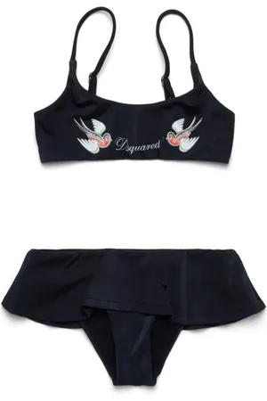 Dsquared2 Set de bikini con logo estampado