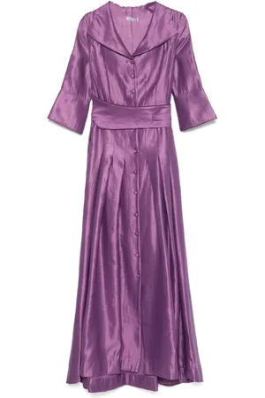 Baruni Vestido largo con efecto metalizado