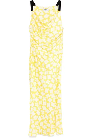 Msgm Vestido largo con estampado floral