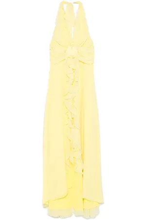 BLUMARINE Vestido largo con apliques florales