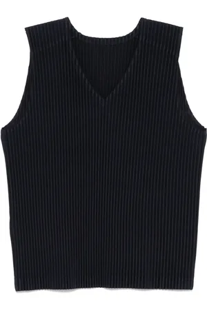 Issey Miyake Top con pliegues