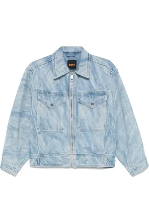 HUGO BOSS Chaqueta vaquera con efecto envejecido