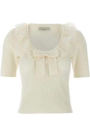 Alessandra Rich Camiseta con volantes