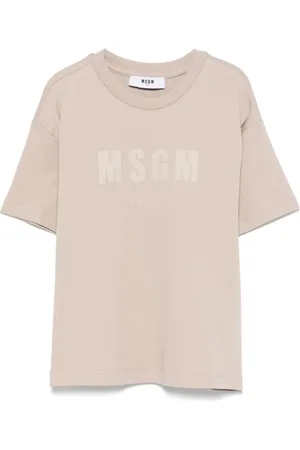 Msgm Camiseta con franja del logo