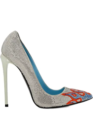 Philipp Plein Zapatos de ante con apliques de strass y tacón de 120 mm