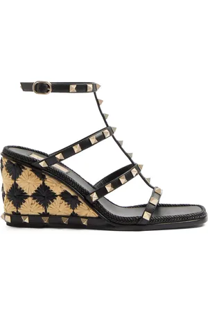 VALENTINO GARAVANI Sandalias Rockstud con cuña de 80 mm