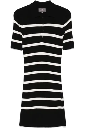 ERIC BOMPARD Vestido corto tipo polo a rayas