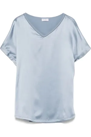 Brunello Cucinelli Blusa de satén