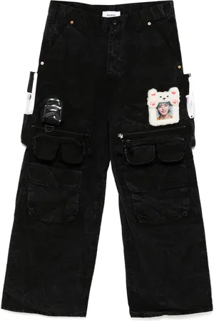 DOUBLET Pantalones Oshi-Katsu con bolsillo