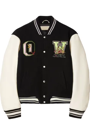 OFF-WHITE Chaqueta bómber con bordado floral
