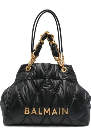 Balmain Bolso shopper con placa del logo