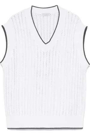 Brunello Cucinelli Top de punto flojo
