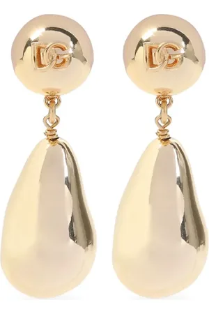 Dolce & Gabbana Pendientes de clip con logo en relieve