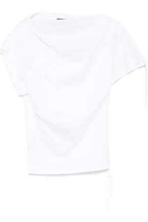 JUUN.J Camiseta con cuello asimétrico