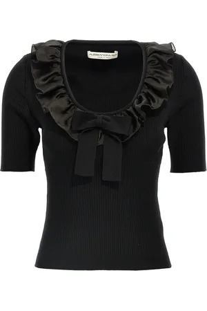 Alessandra Rich Camiseta con volantes