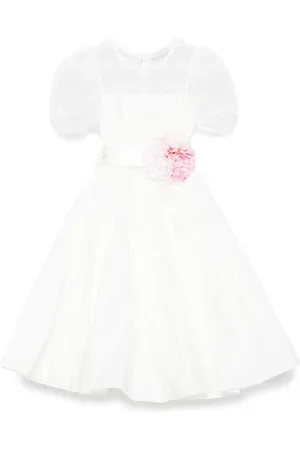 MONNALISA Vestido con apliques florales