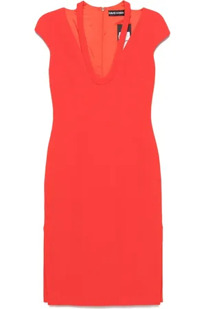 DAVID KOMA Vestido midi estilo cady