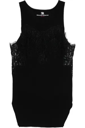 ERMANNO SCERVINO Top de tirantes con panel de encaje