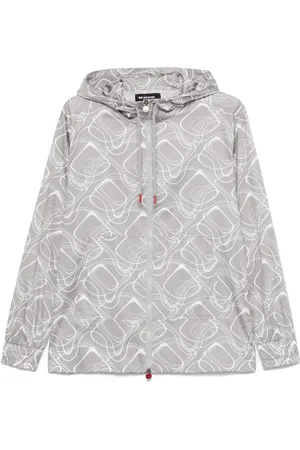 Kiton Chaqueta con capucha y estampado