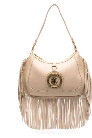 Roberto Cavalli Bolso de hombro con borde con flecos