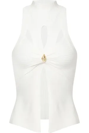 Elisabetta Franchi Top sin mangas con aberturas
