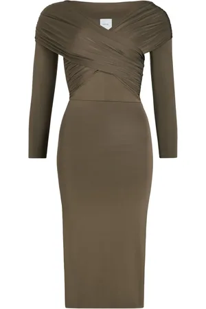 Patou Vestido midi cruzado
