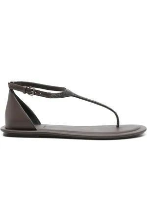 Brunello Cucinelli Sandalias con detalle de cuentas