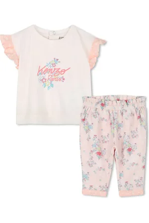 Kenzo Pantalones con logo estampado