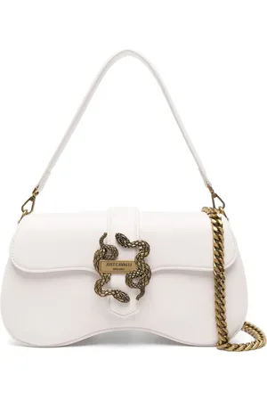 Roberto Cavalli Bolso de hombro con aplique de serpiente