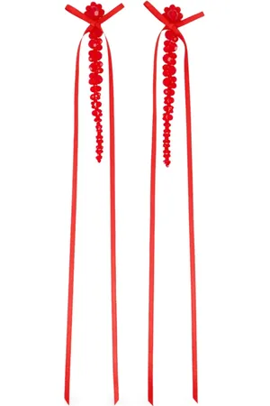 Simone Rocha Pendientes slim con lazo