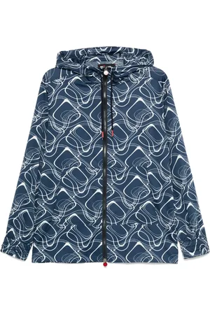 Kiton Chaqueta con capucha y estampado