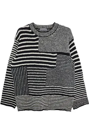 YOHJI YAMAMOTO Jersey con diseño patchwork