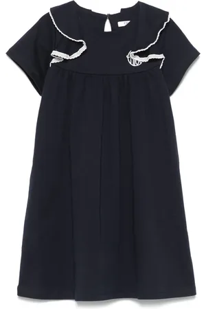 Chloé Vestido de algodón con detalle de volante