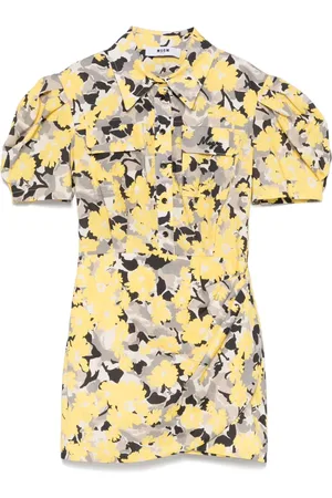 Msgm Vestido con motivo floral