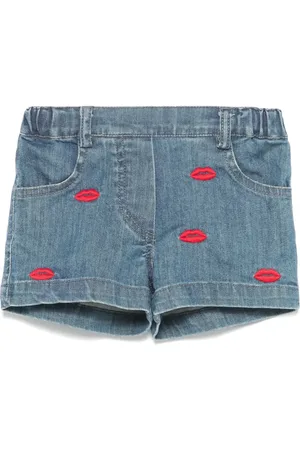 Lapin House Pantalones cortos con labios bordados