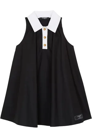 Balmain Vestido acampanado de dos tonos