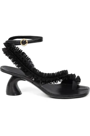 DRIES VAN NOTEN Sandalias con volantes y tacón de 65 mm