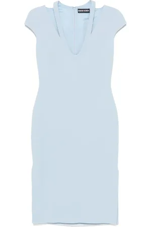 DAVID KOMA Vestido midi estilo cady