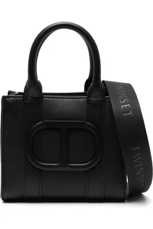 Twin-Set Bolso shopper con placa del logo