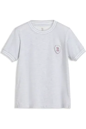 Brunello Cucinelli Camiseta con aplique del logo