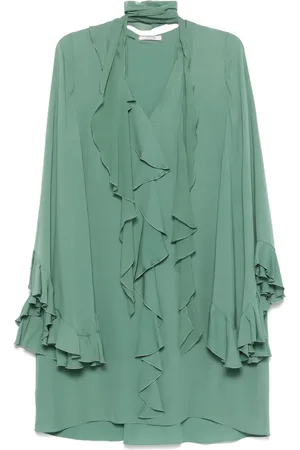 Dorothee Schumacher Vestido midi con detalle de volantes