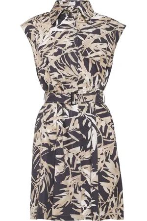 Brunello Cucinelli Vestido corto con motivo abstracto