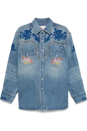 VALENTINO GARAVANI Camisa vaquera bordada