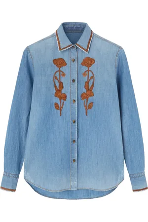 ERMANNO SCERVINO Camisa vaquera con bordado floral