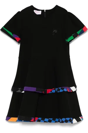PUCCI Junior Vestido con ribete Giardino
